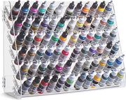 Plydolex Vallejo Acrylic Paint Rack Organizer with 72 Holes for Miniature Paint Set